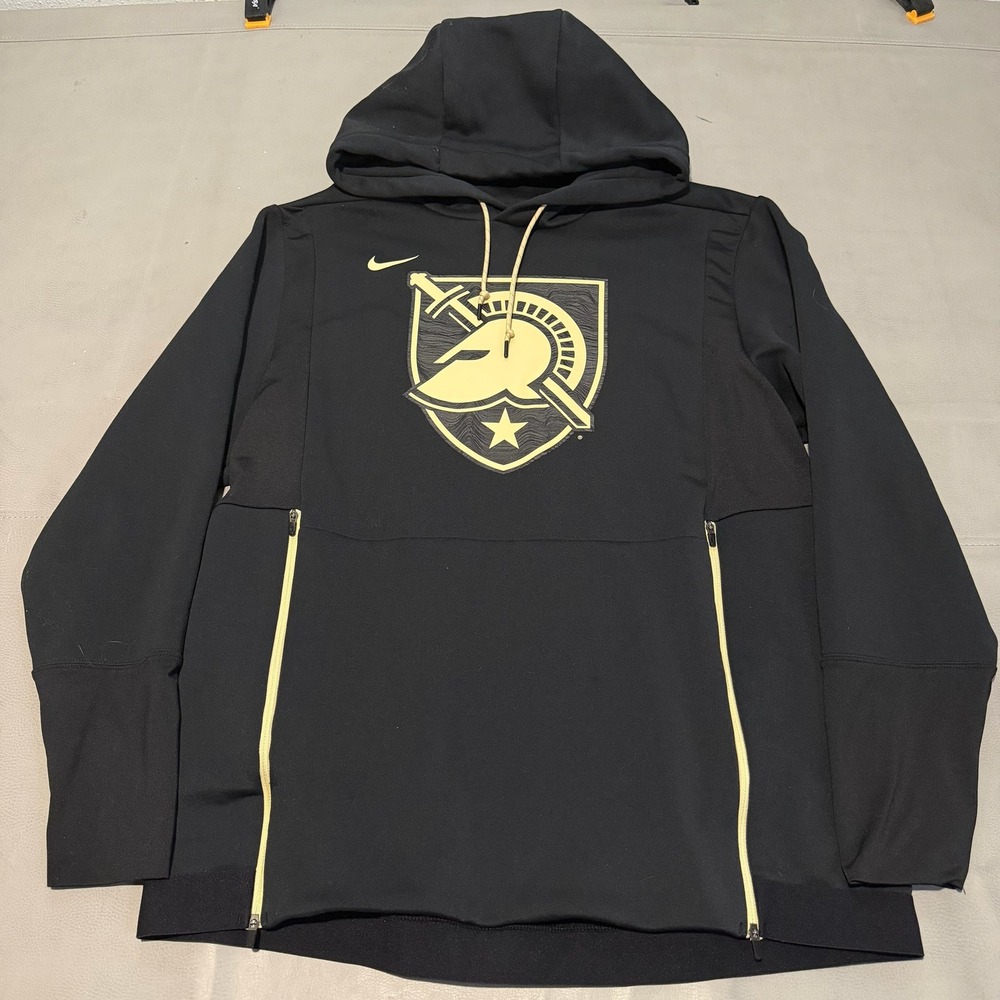Nike Men Army West Point Black Golden Knights Therma Active Hoodie Black-L-9627